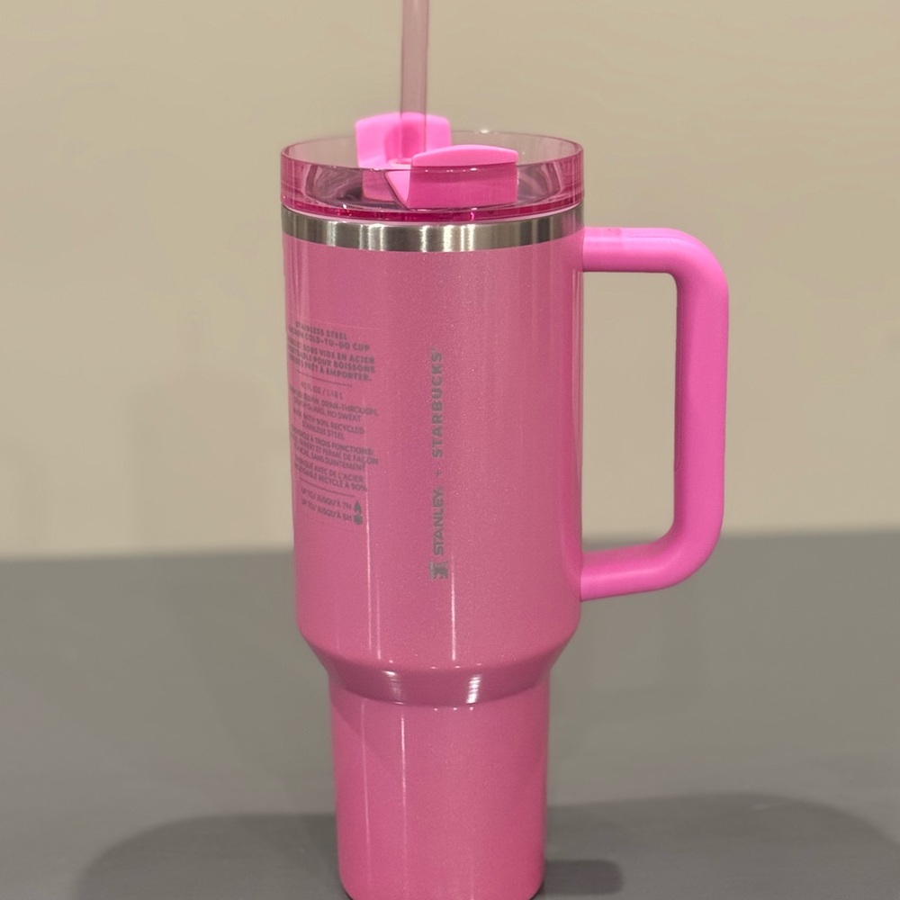 Starbucks Stanley Winter Pink Tumbler with Handle NEW! 40oz Tumbler!